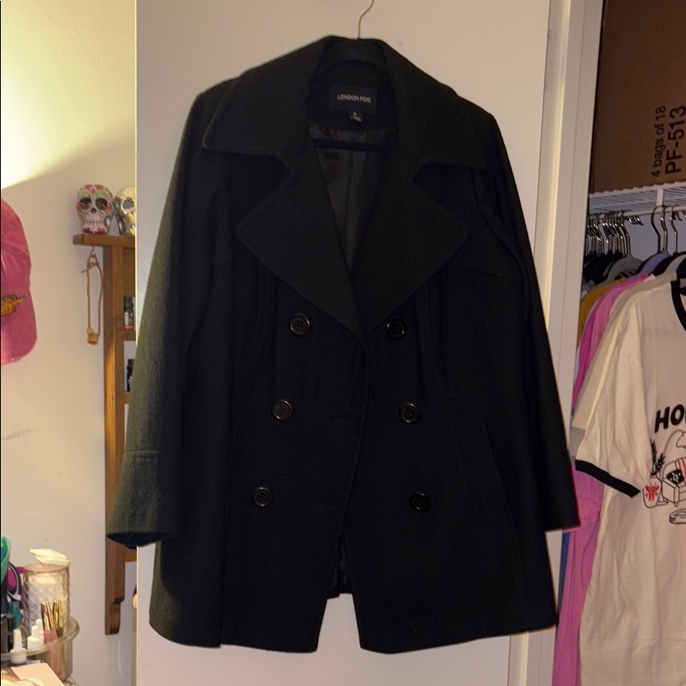 Lands' End Women's Black Peacoat